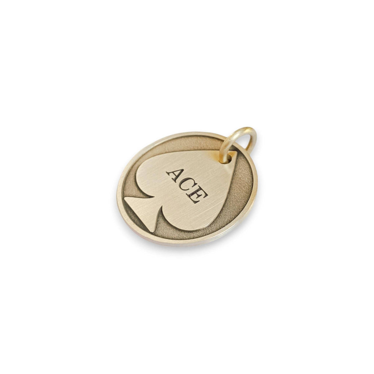 The Sovereign Spade Token | Artisan Ace of Spades Pet ID & Custom Engraved Dog Tag, additional detail