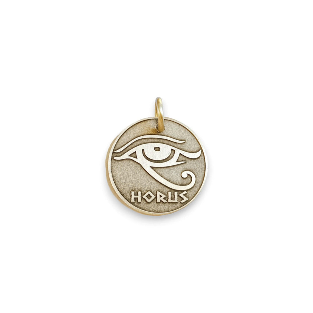 The Sentinel Token | Artisan Eye of Horus Pet ID & Custom Engraved Dog Tag, styled view