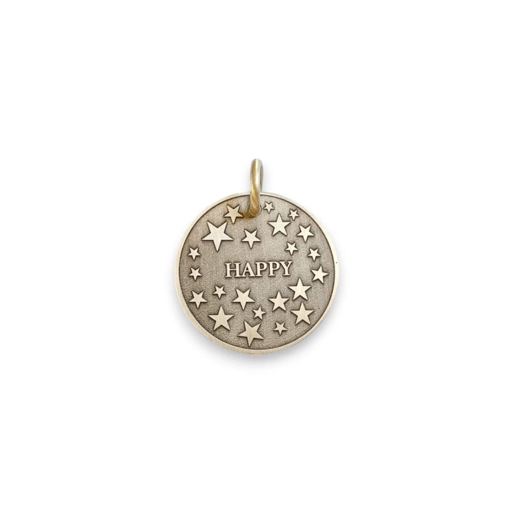The Celestial Stardust Token | Artisan Star Pet ID & Custom Engraved Dog Tag, front view