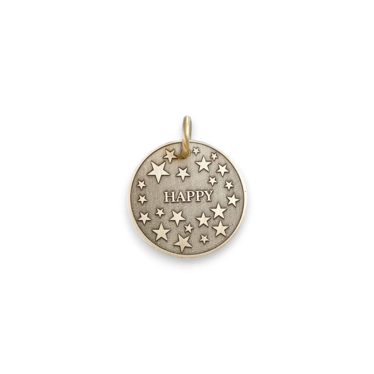 The Celestial Stardust Token | Artisan Star Pet ID & Custom Engraved Dog Tag, front view