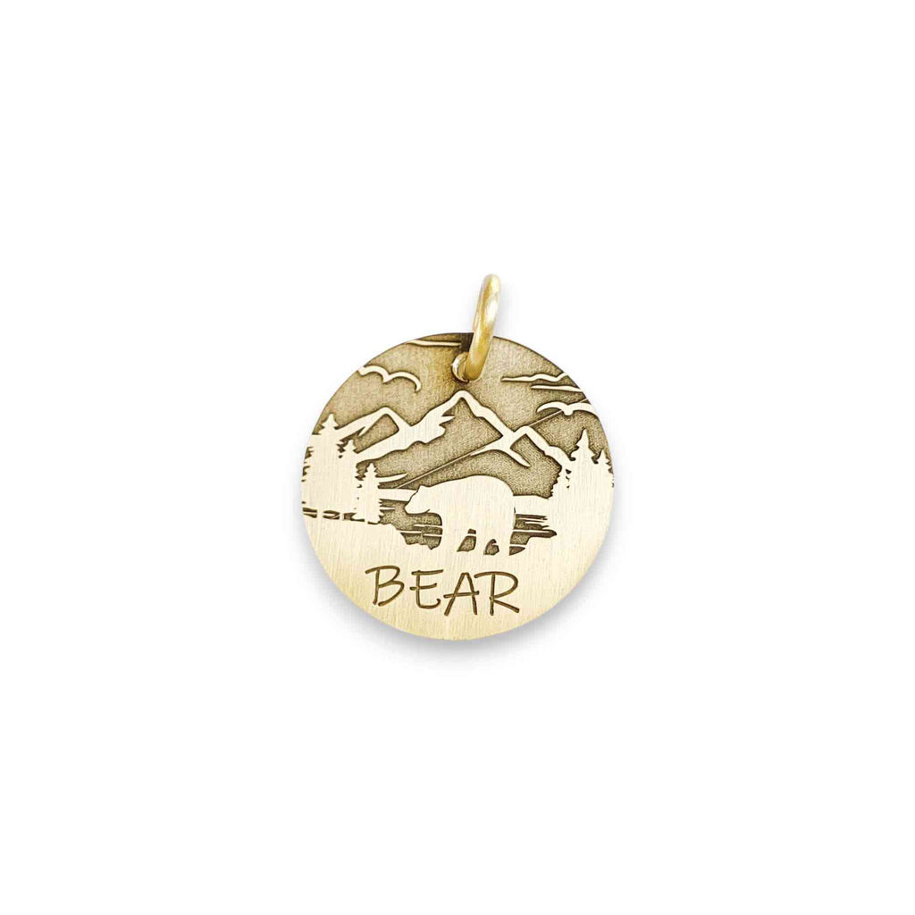 The Alpine Bear Token | Artisan Forest Pet ID & Custom Engraved Dog Tag, additional detail