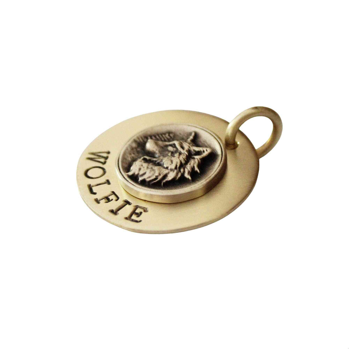 The Wilderness Sigil | Artisan Forest Wolf Pet ID & Custom Engraved Dog Tag, additional detail