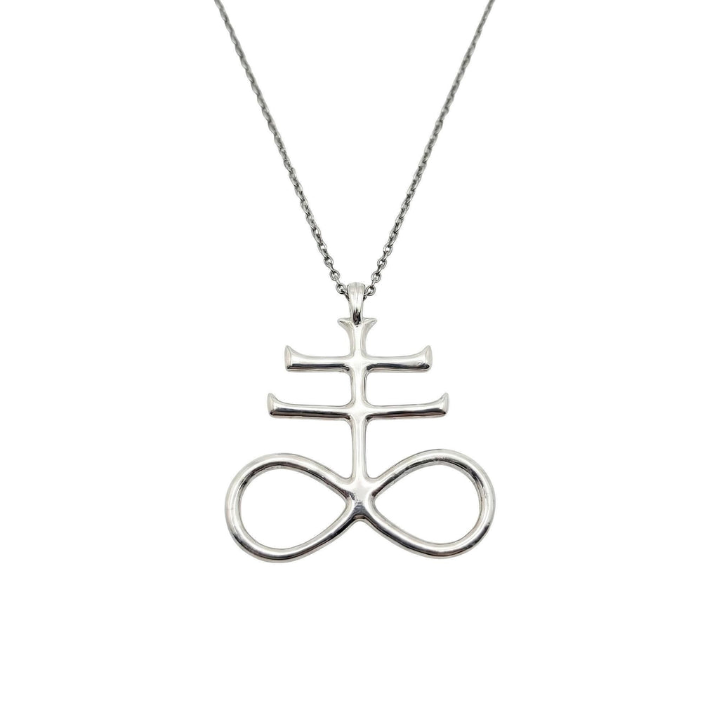 Alchemical Sulfur Necklace | Brimstone Leviathan Talisman, front view