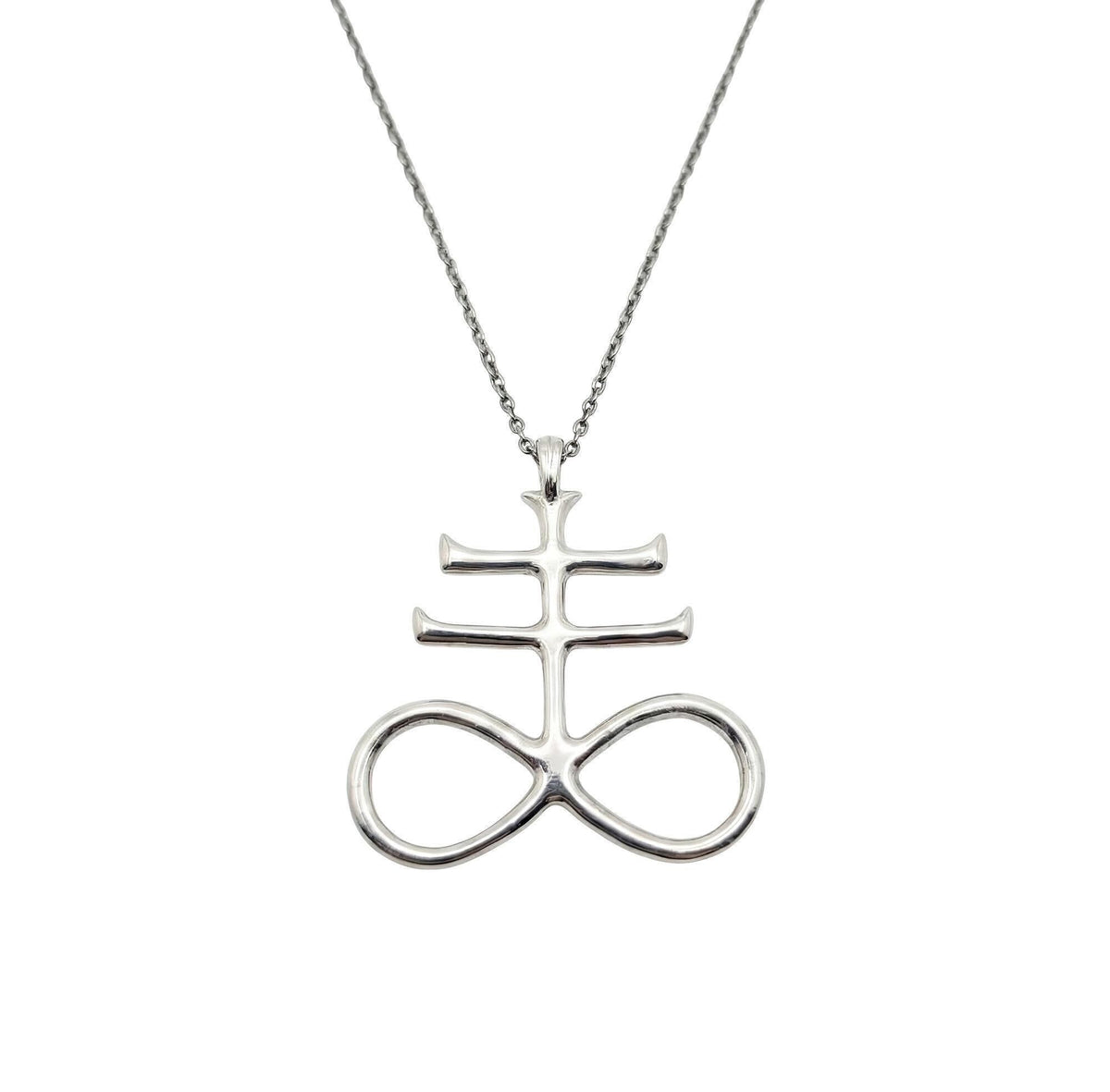 Alchemical Sulfur Necklace | Brimstone Leviathan Talisman, front view