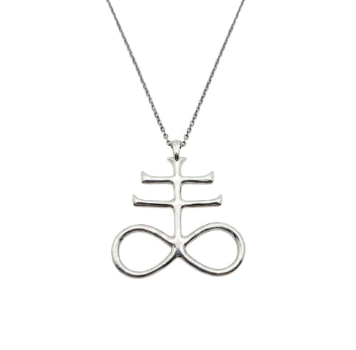 Alchemical Sulfur Necklace | Brimstone Leviathan Talisman, front view