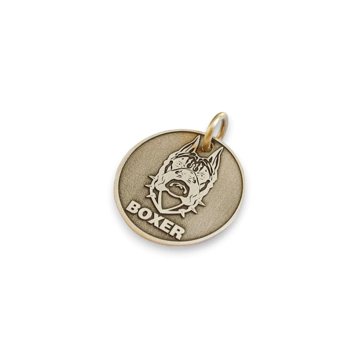 The Spirited Boxer Token | Artisan Breed Pet ID & Custom Engraved Dog Tag, alternate angle