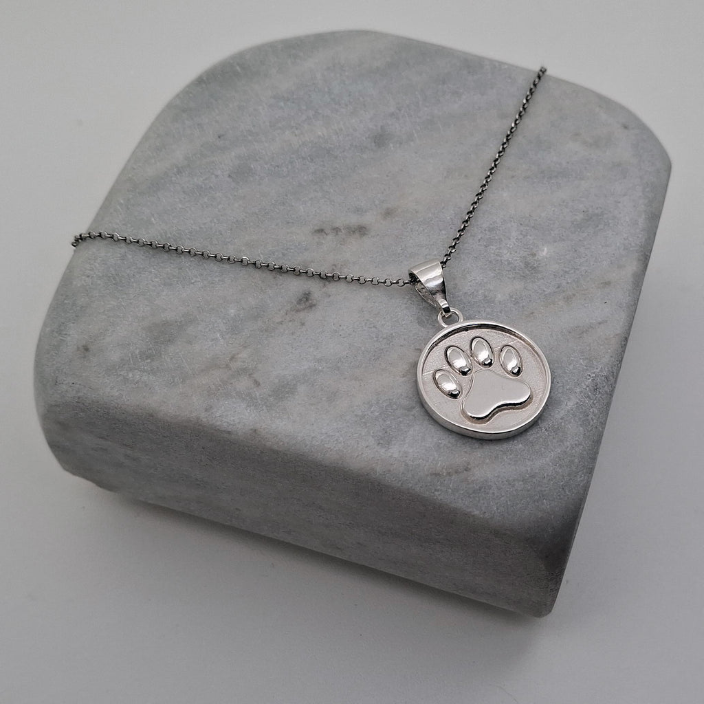 Paw Print Pendant | Pet Memorial Charm, additional detail