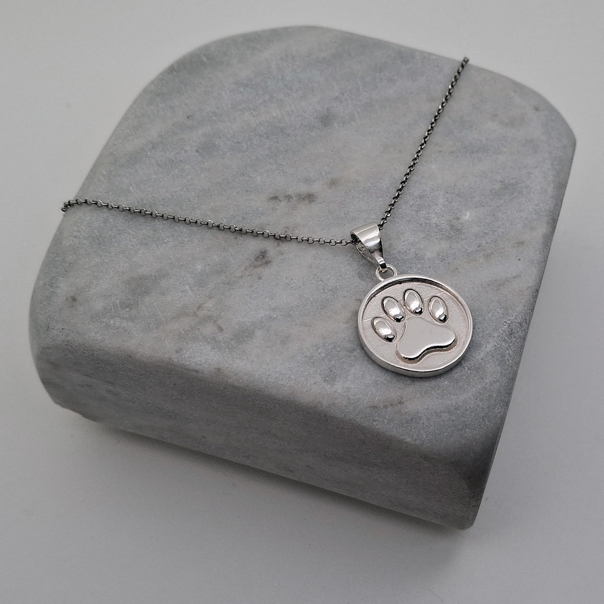 Paw Print Pendant | Pet Memorial Charm, additional detail
