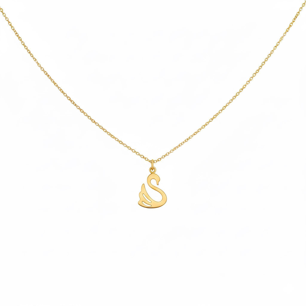 Swan Necklace | Symbol of Grace & Transformation, in Yellow Gold Plated finish