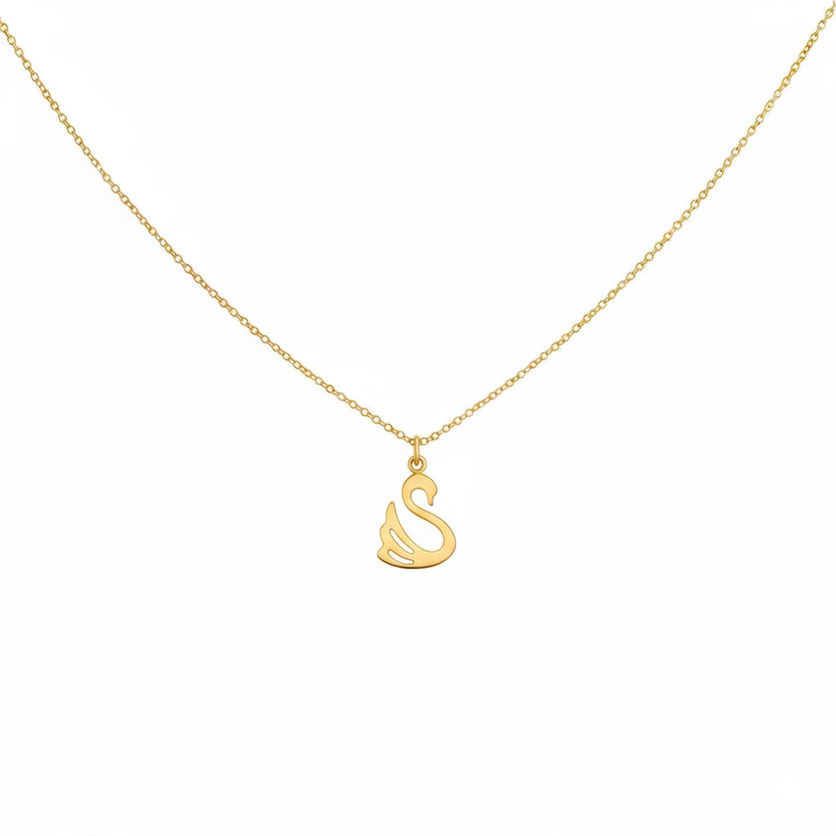 Swan Necklace | Symbol of Grace & Transformation, in Yellow Gold Plated finish