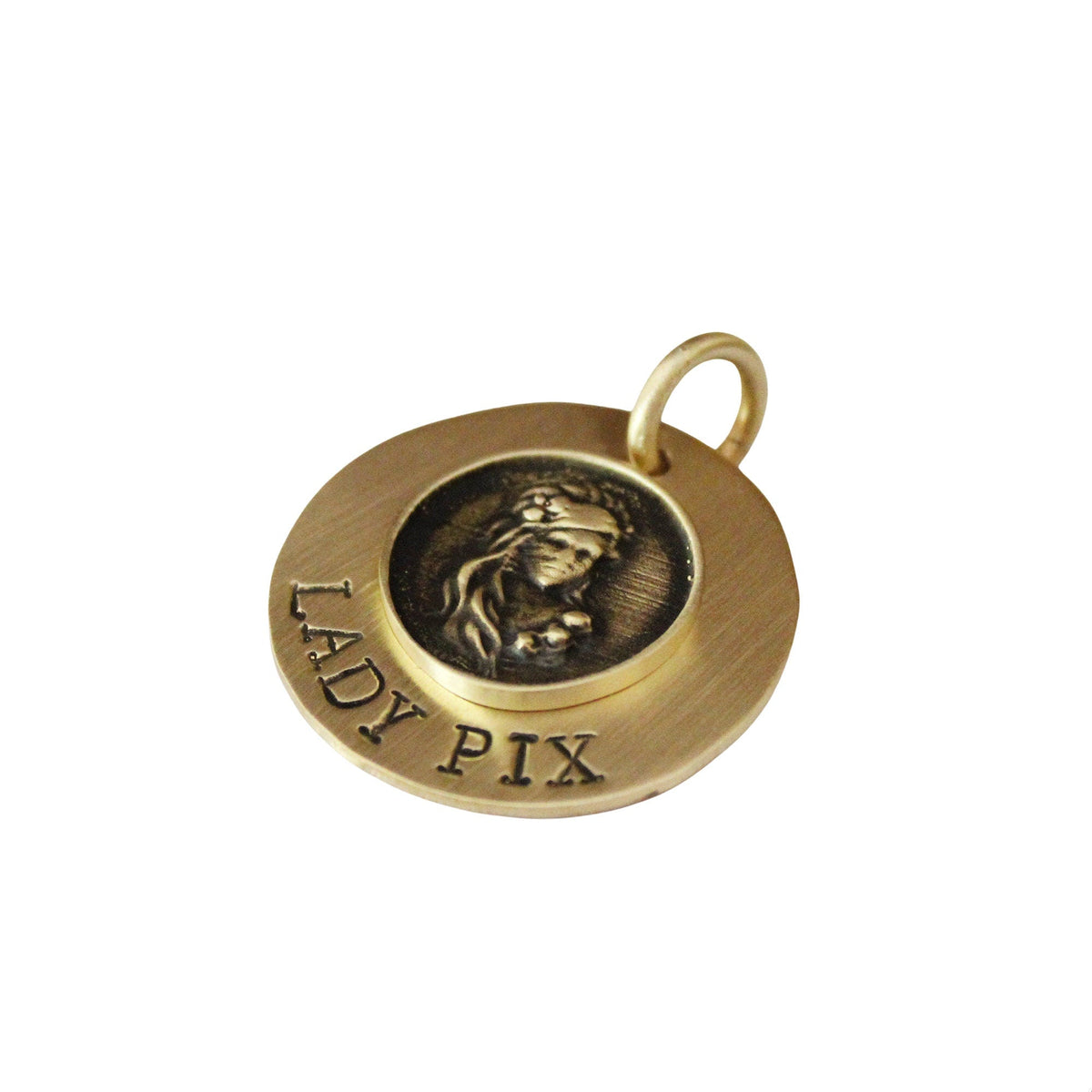 The Lady Sigil | Artisan Lady Pet ID & Custom Engraved Dog Tag, additional detail