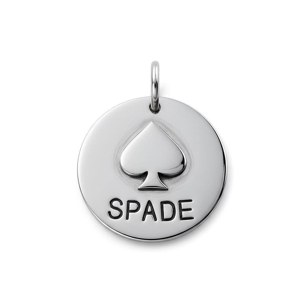 Personalized Spade Dog Tag | Custom Engraved Pet ID Collar Charm, close-up detail