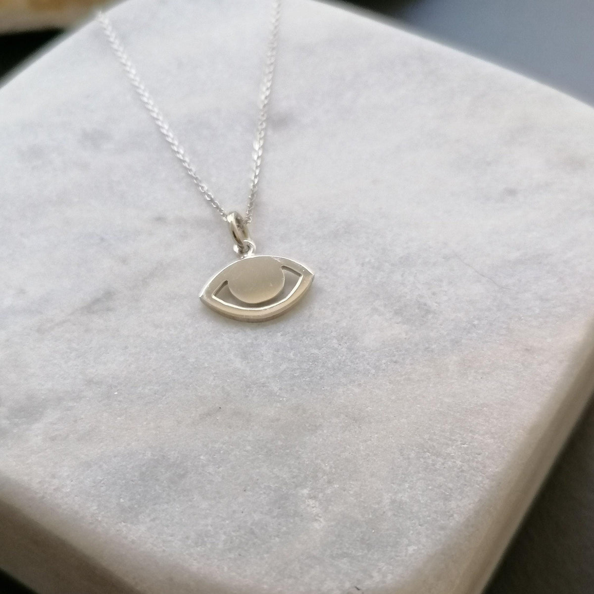 Evil Eye Charm Necklace | Protective Ward Talisman, alternate angle