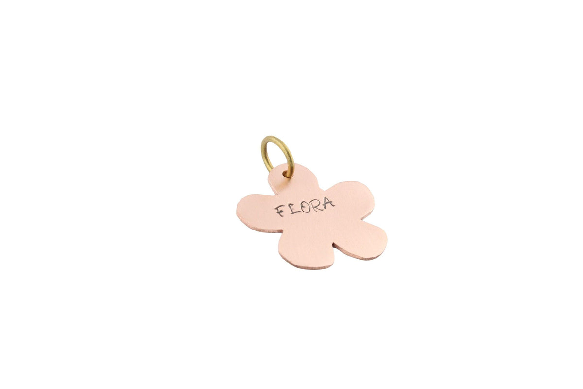 The Blooming Garden Token | Artisan Floral Pet ID & Custom Dog Tag, front view