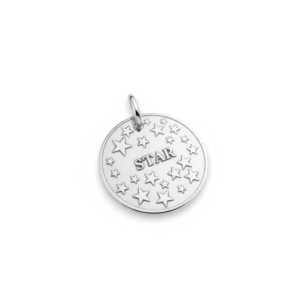 Star Dog Tag | Custom Engraved Pet ID Collar Charm, front view