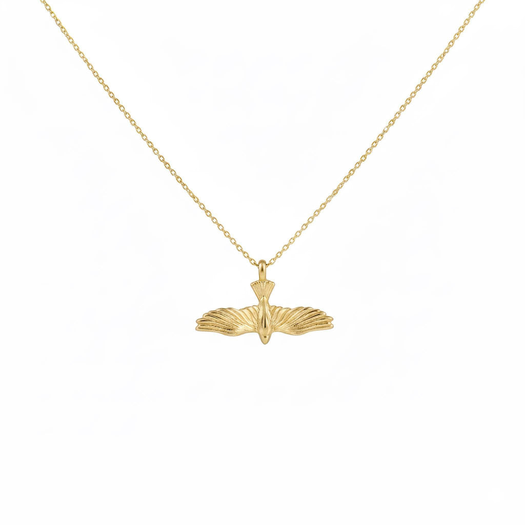 Dove Necklace | Symbol of Peace & Renewal, in Yellow Gold Plated finish