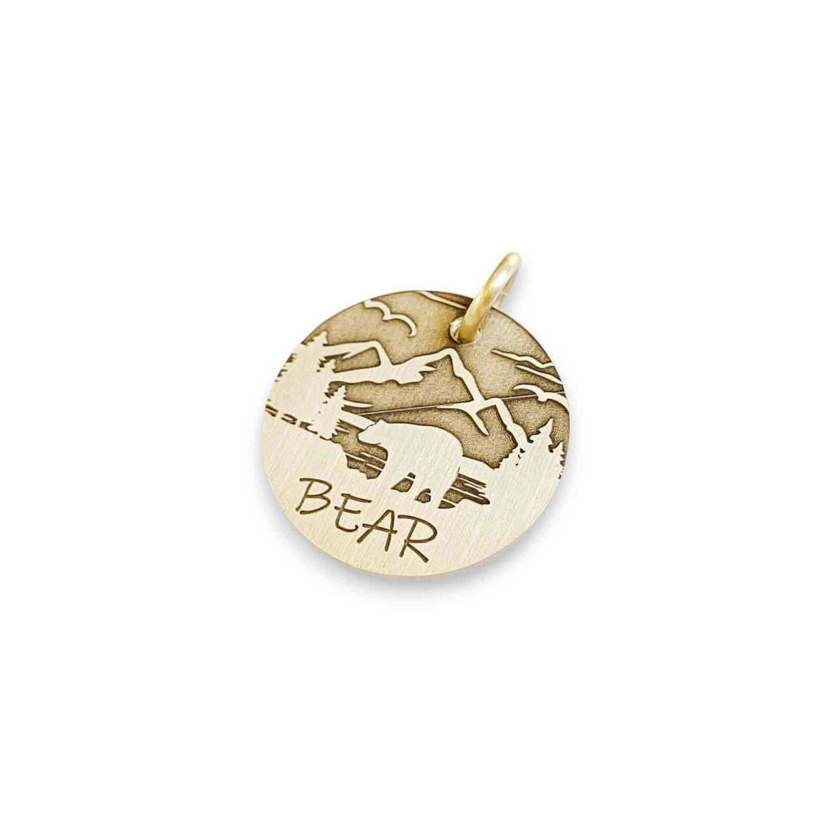 The Alpine Bear Token | Artisan Forest Pet ID & Custom Engraved Dog Tag, alternate angle