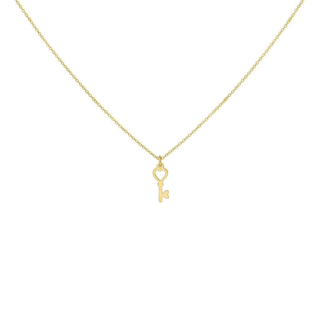 Dainty Key Necklace | Symbol of New Beginnings, in Yellow Gold Plated finish