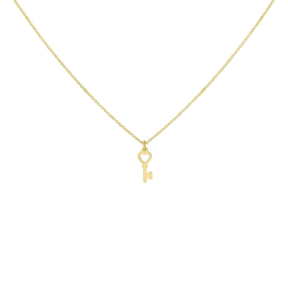 Dainty Key Necklace | Symbol of New Beginnings, in Yellow Gold Plated finish