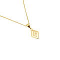 Greek Spiral Medallion | Rhombus Evolution Talisman, in Yellow Gold Plated finish