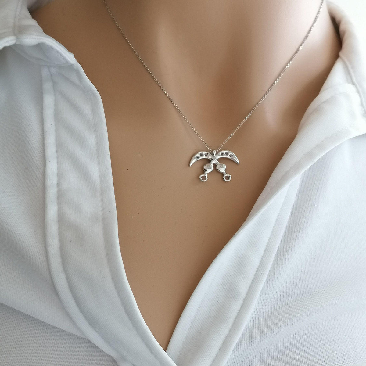 Akofena Adinkra Necklace | Warrior Courage Talisman, styled view