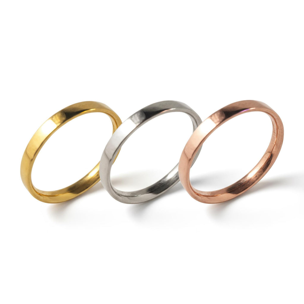 Unity Gold Band | Solid 14K Gold Promise Ring | Heirloom Commitment, front view