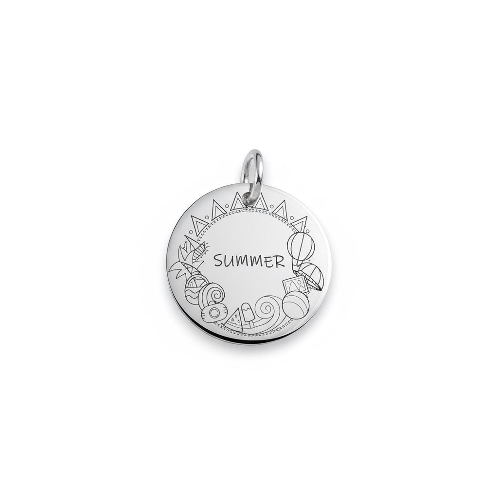Ice Cream Dog Tag | Personalized Sterling Silver Popsicle Pet ID Tag | Summer Dog Charm, styled view