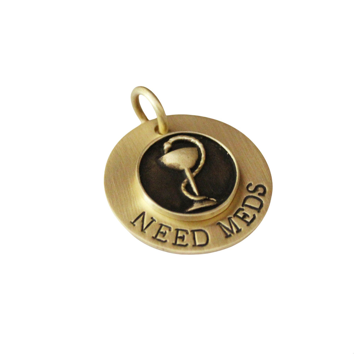 The Lifeline Sigil | Artisan Medical Alert Pet ID & Custom Engraved Dog Tag, close-up detail