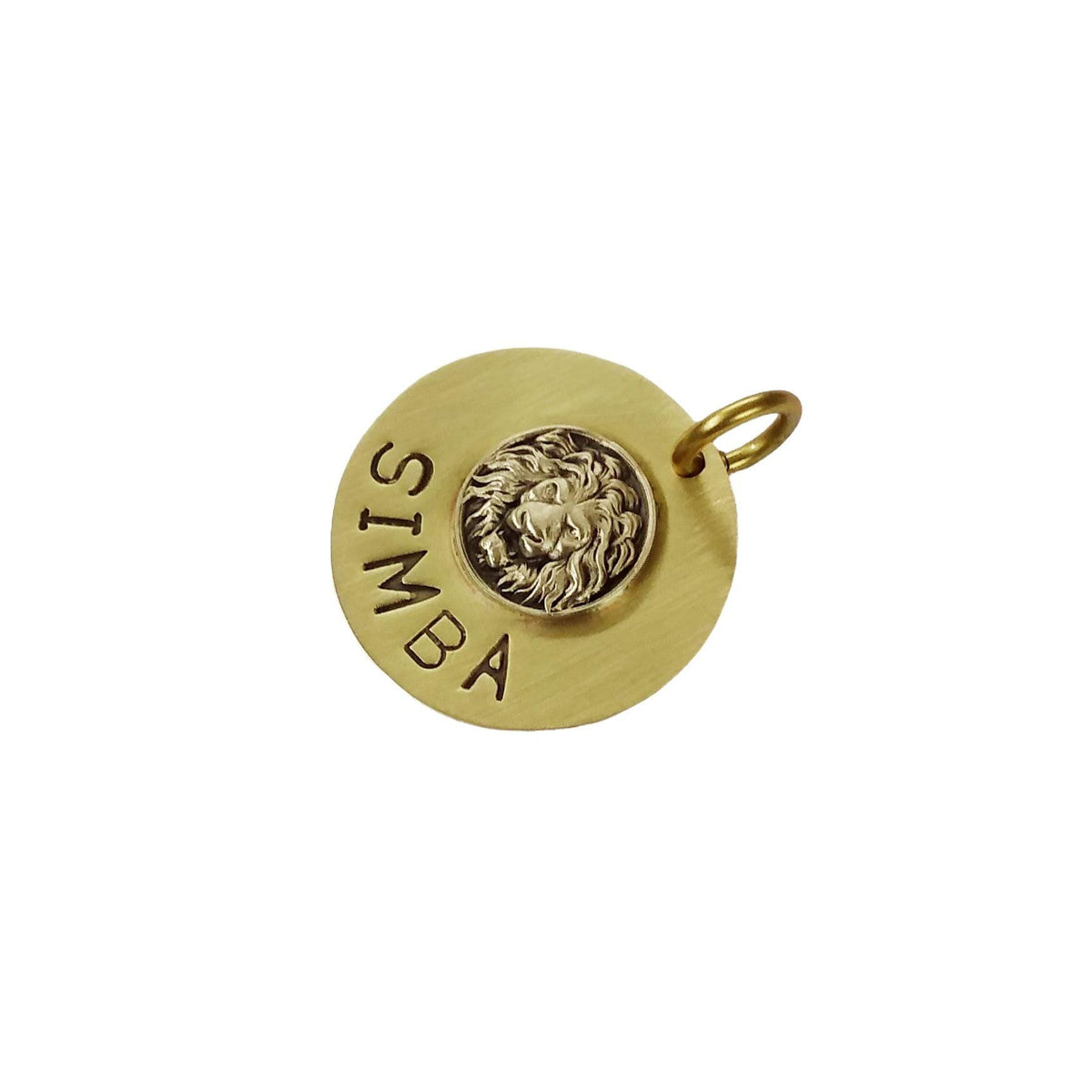 The Sovereign Lion Token | Artisan Lion Head Pet ID & Custom Raised Motif Dog Tag, additional detail