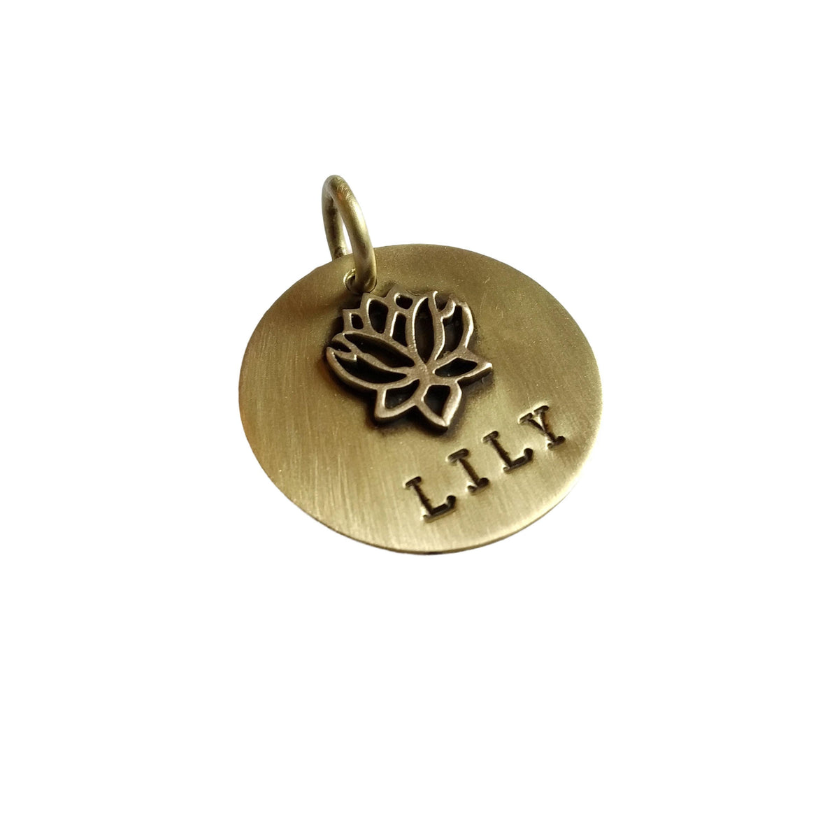 The Sacred Bloom Token | Artisan Lotus Dog Tag & Custom Pet ID, additional detail