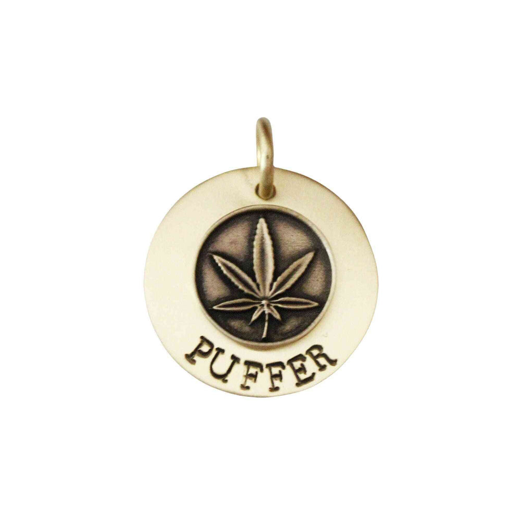 The Verdant Token | Artisan Leaf Pet ID & Custom Engraved Dog Tag, front view