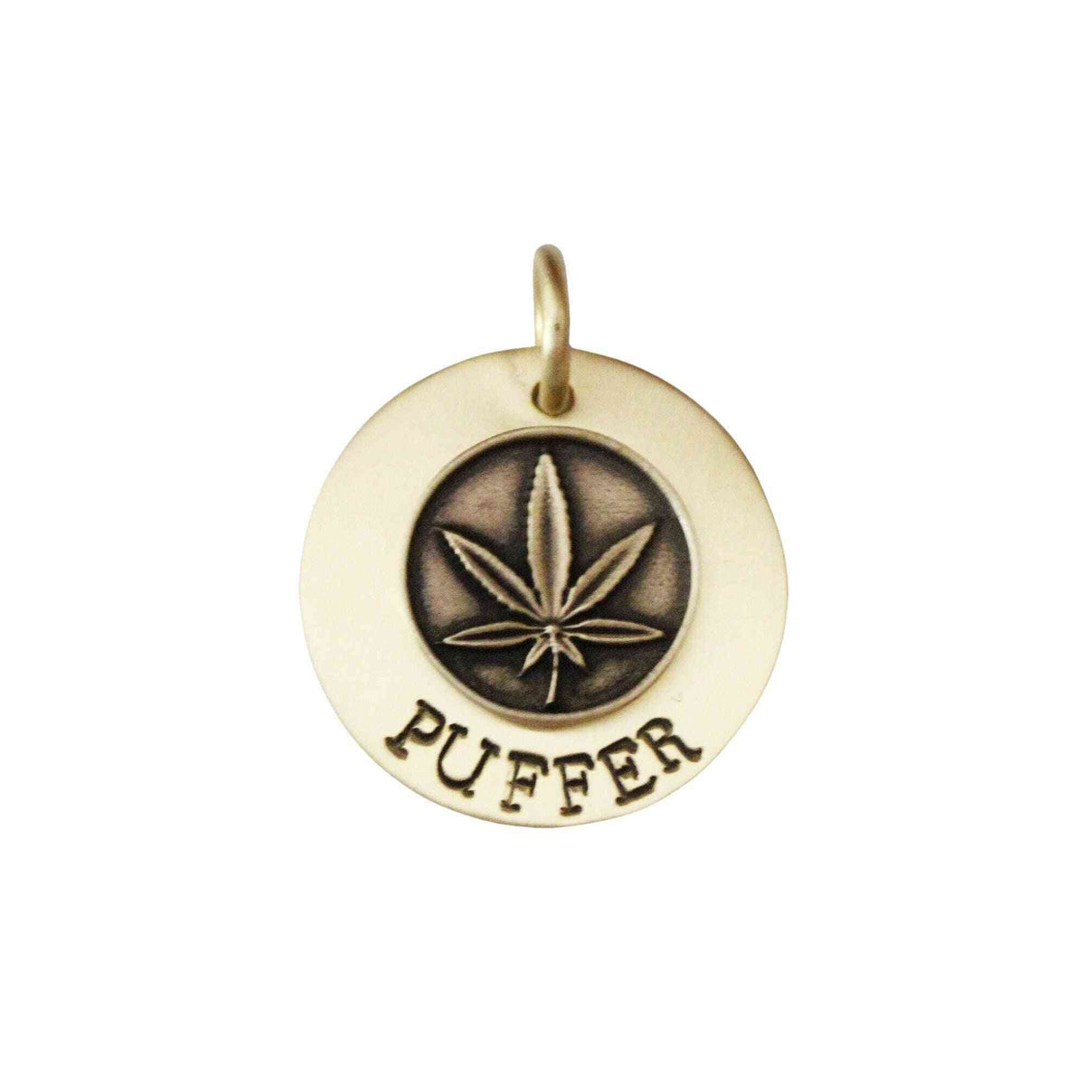 The Verdant Token | Artisan Leaf Pet ID & Custom Engraved Dog Tag, front view