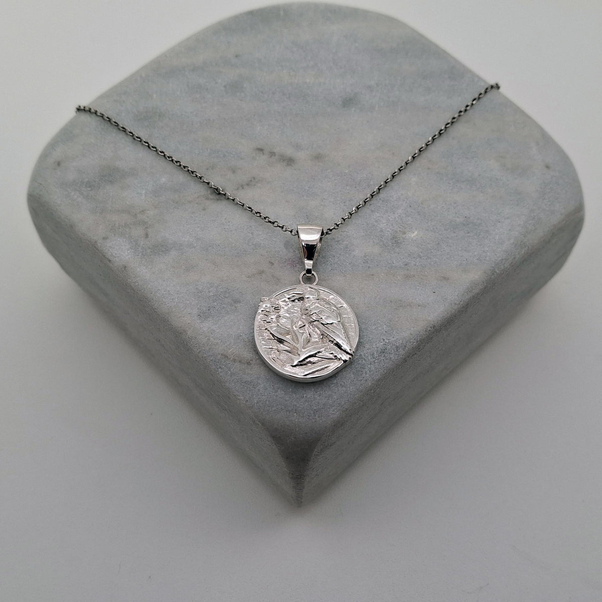 Raven Medallion Necklace | Mystical Wisdom Talisman, front view