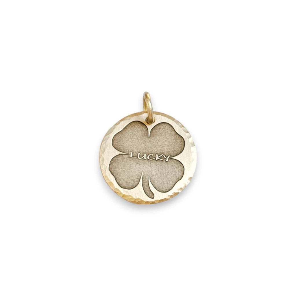 The Lucky Clover Token | Artisan Shamrock Pet ID & Custom Engraved Dog Tag, styled view