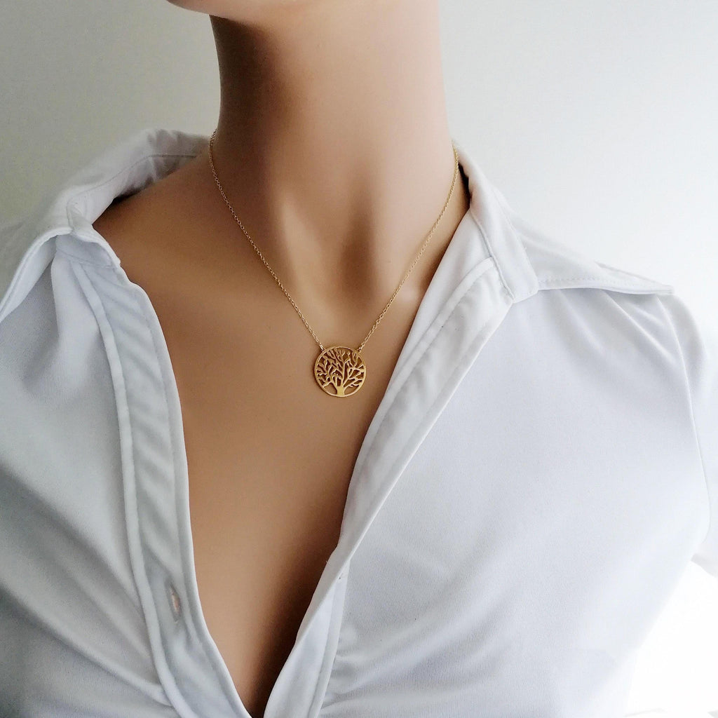 Tree of Life Pendant Necklace - Silver Celtic Family Symbol, additional detail