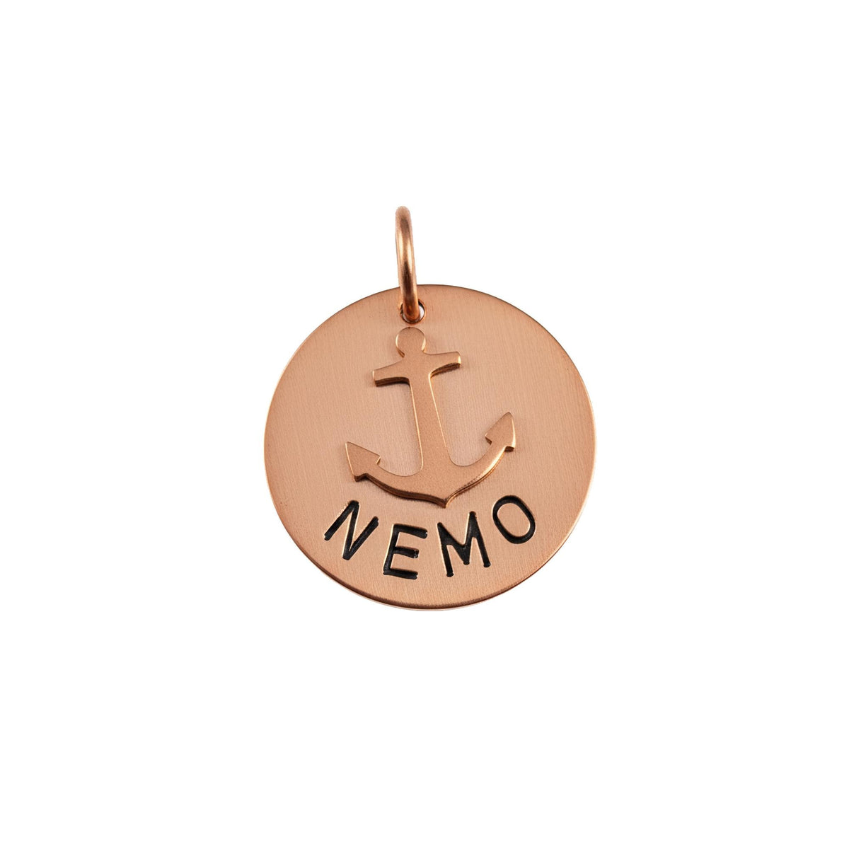 The Steadfast Anchor Token | Artisan Nautical Pet ID & Custom Tag, in Copper with Copper Top finish