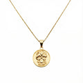 Memento Mori Necklace | Skull & Snake Talisman, in Yellow Gold Plated finish