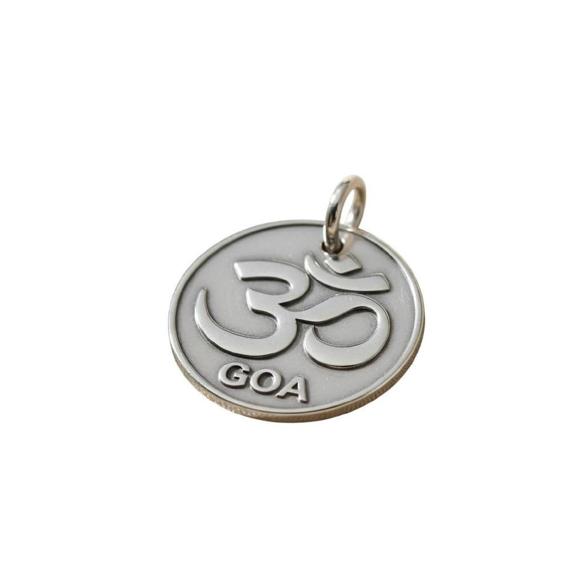 Om Symbol Dog Tag | Custom Engraved Spiritual Pet ID, styled view