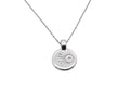 Meteor Wish Talisman Necklace | Gold Plated Celestial Coin Pendant | Shooting Star Sunburst Medallion, front view