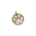 The Imprint Token | Artisan Paw Print Pet ID & Custom Engraved Dog Tag, front view