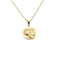 Alexander the Great Coin Necklace | Double-Sided Greek History Pendant, in Yellow Gold Plated finish