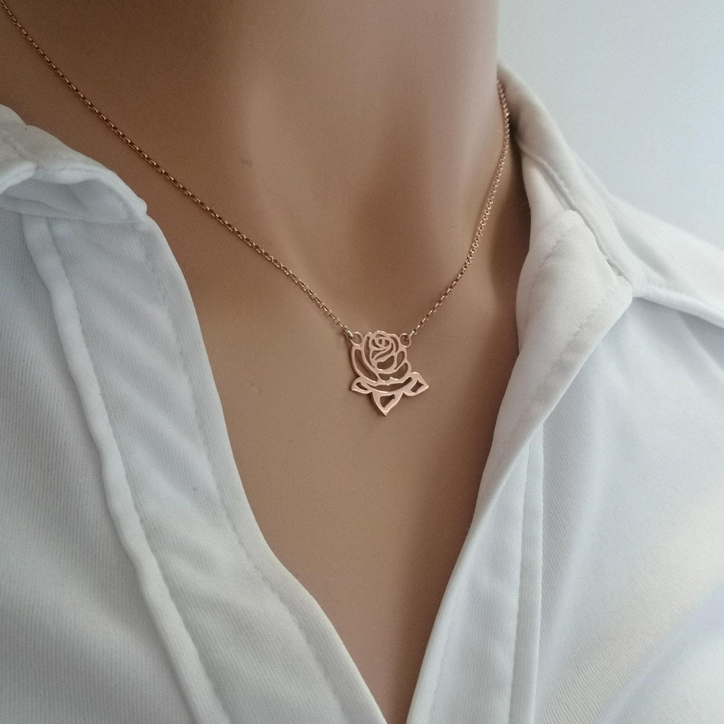 Dainty Rose Necklace | Romantic Floral Talisman