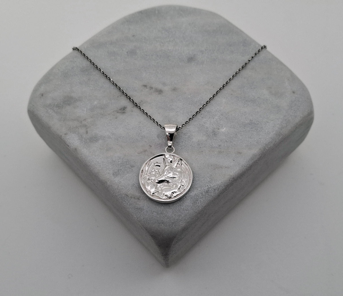 Fox Silhouette Medallion | Forest Intuition Talisman, alternate angle