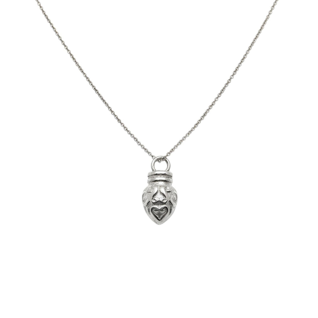 Heart Pendulum Necklace | Sterling Silver Gold Plated Dowsing Pendant | Intuition & Divination Talisman, front view