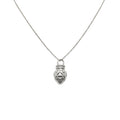 Heart Pendulum Necklace | Sterling Silver Gold Plated Dowsing Pendant | Intuition & Divination Talisman, front view