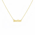 Old English Name Necklace | Custom Gothic Identity Talisman, in Yellow Gold Plated finish