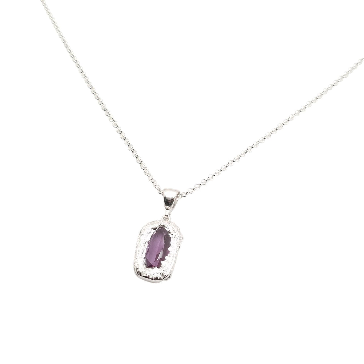 Vintage Purple CZ Pendant | Statement Medallion