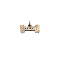 The Loyal Companion Token | Artisan Rustic Brass Bone Pet ID & Custom Tag, front view