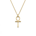 Gold Plated Ankh Necklace | Ancient Egyptian Key of Life, in Yellow Gold Plated finish