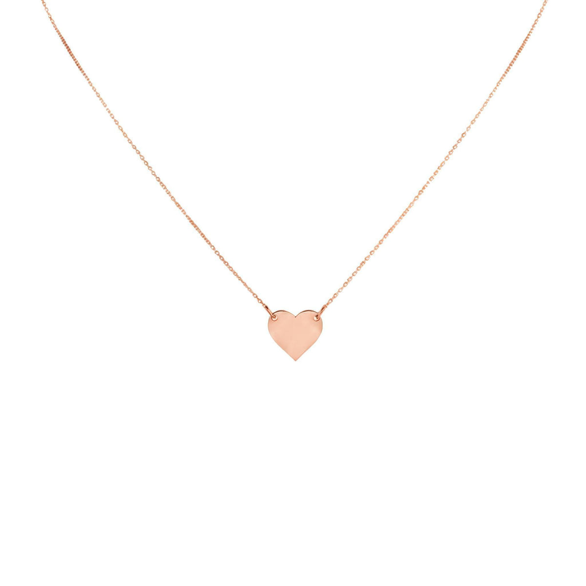 Minimalist Heart Necklace | Dainty Pendant, in Rose Gold Plated finish